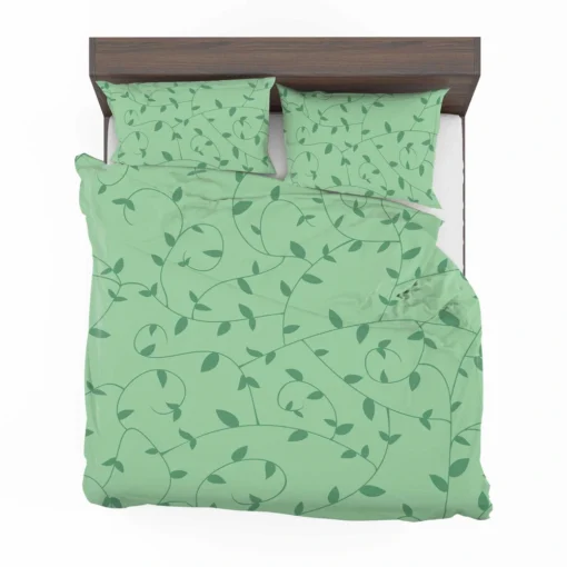 Vining Plant Leaves Pattern Bedding Set 2