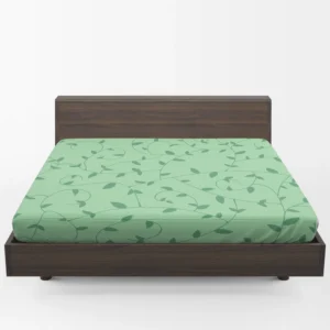 Vining Plant Leaves Pattern Fitted Sheet 1