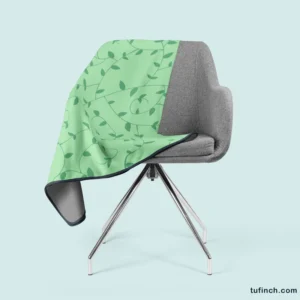 Vining Plant Leaves Pattern Fleece Blanket 2