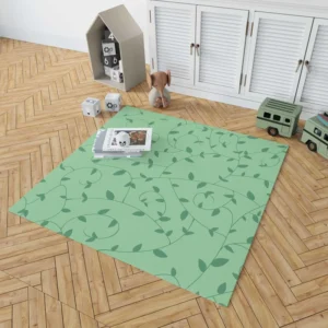 Vining Plant Leaves Pattern Rug 1