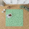 Vining Plant Leaves Pattern Rug