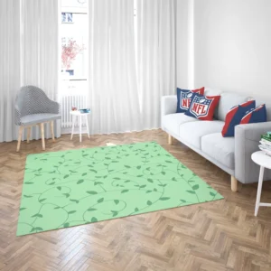 Vining Plant Leaves Pattern Rug 2