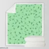 Vining Plant Leaves Pattern Sherpa Fleece Blanket