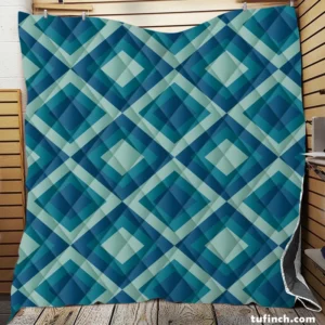 Vintage Aesthetic Pattern With Triangles Quilt Blanket