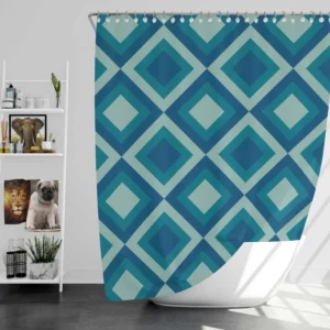 Vintage Aesthetic Pattern With Triangles Shower Curtain