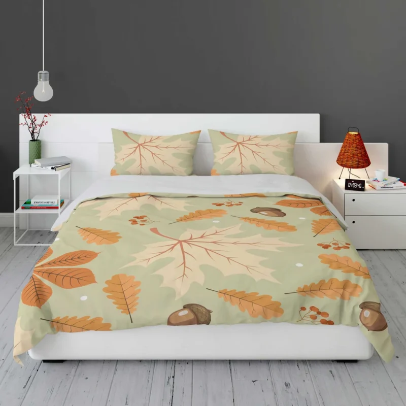 Vintage Autumn Leaves & Berries Bedding Set 1