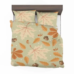 Vintage Autumn Leaves & Berries Bedding Set 2