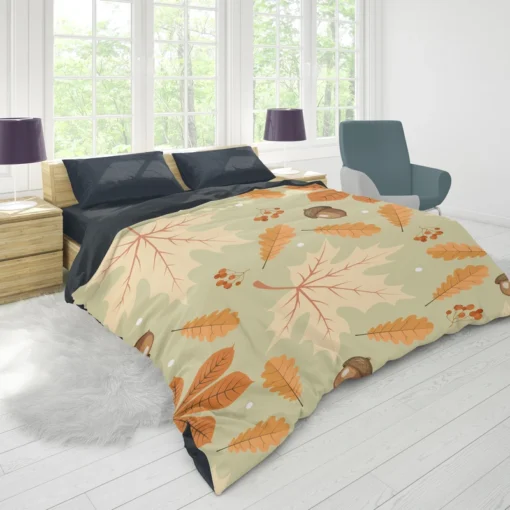 Vintage Autumn Leaves & Berries Duvet Cover 1