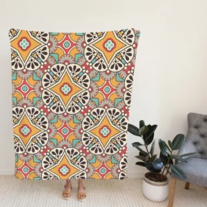 Vintage Beautiful Indian Design Fleece Blanket