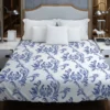 Vintage Blue Toile Artwork Duvet Cover