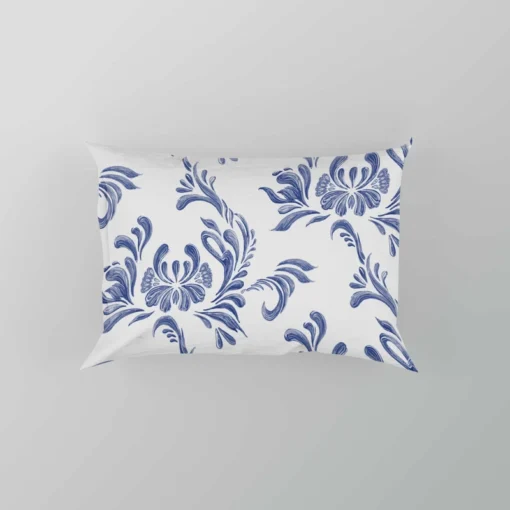 Vintage Blue Toile Artwork Pillow Case