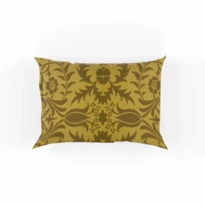 Vintage Brown Flower  Pattern Pillow Case