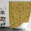 Vintage Brown Flower  Pattern Shower Curtain