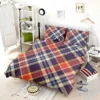 Vintage Check Stripes Pattern Bedding Set