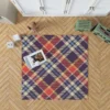 Vintage Check Stripes Pattern Rug