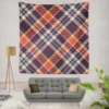 Vintage Check Stripes Pattern Wall Tapestry