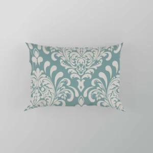 Vintage Damask Design In Pale Aqua Pillow Case