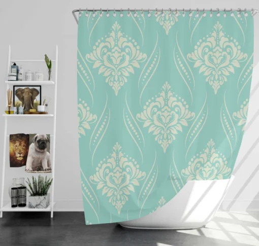 Vintage Damask Design Shower Curtain