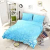 Vintage Damask Sky Blue Design Bedding Set