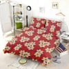 Vintage Ditsy Floral Red Background Bedding Set