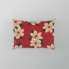 Vintage Ditsy Floral Red Background Pillow Case