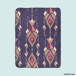 Vintage Ethnic Design Fleece Blanket 1