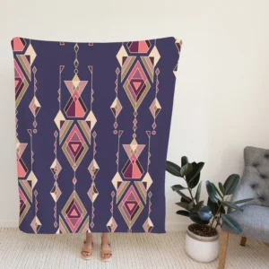 Vintage Ethnic Design Fleece Blanket