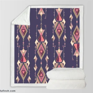 Vintage Ethnic Design Sherpa Fleece Blanket