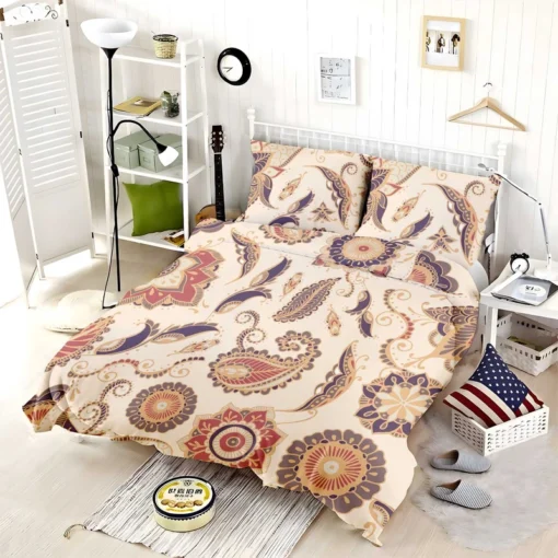 Vintage Ethnic Floral Paisley Bedding Set