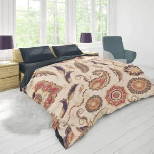 Vintage Ethnic Floral Paisley Duvet Cover 1