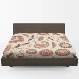 Vintage Ethnic Floral Paisley Fitted Sheet 1