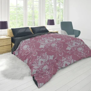 Vintage Floral Damask Pattern Duvet Cover 1