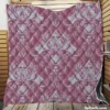 Vintage Floral Damask Pattern Quilt Blanket