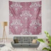 Vintage Floral Damask Pattern Wall Tapestry