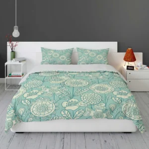 Vintage Floral Doodle Bedding Set 1