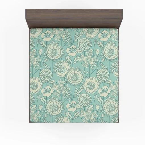 Vintage Floral Doodle Fitted Sheet