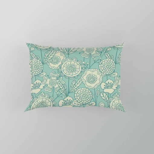 Vintage Floral Doodle Pillow Case