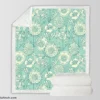 Vintage Floral Doodle Sherpa Fleece Blanket