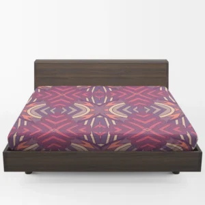 Vintage Floral Geometric Ethnic Design Fitted Sheet 1