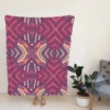 Vintage Floral Geometric Ethnic Design Fleece Blanket