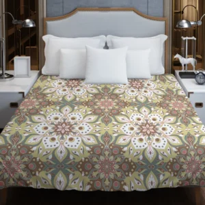 Vintage Floral Islamic Pattern Duvet Cover