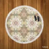 Vintage Floral Islamic Pattern Round Beach Towel