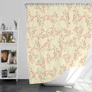 Vintage Floral Pink Pattern Shower Curtain