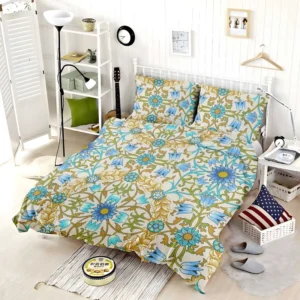 Vintage Flower Ornament Seamless Pattern Bedding Set