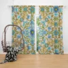 Vintage Flower Ornament Seamless Pattern Curtain