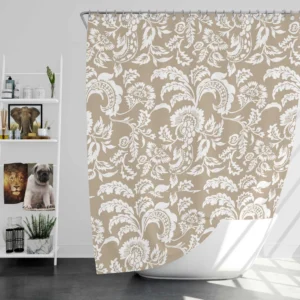 Vintage Flowers Pattern Shower Curtain