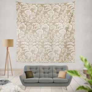 Vintage Flowers Pattern Wall Tapestry