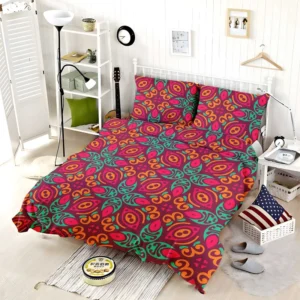 Vintage Folk Flowers Pattern Bedding Set