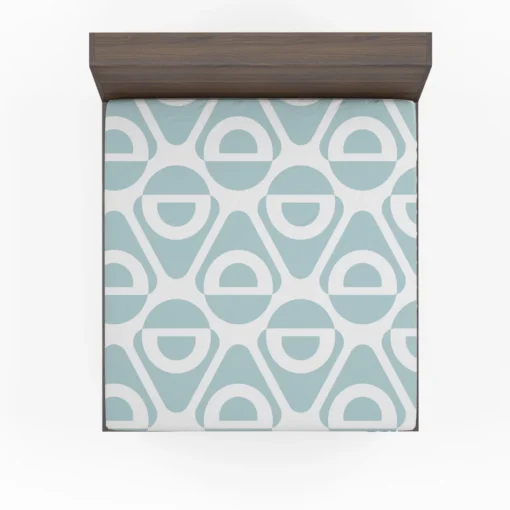 Vintage Geometrics Abstract Design Fitted Sheet