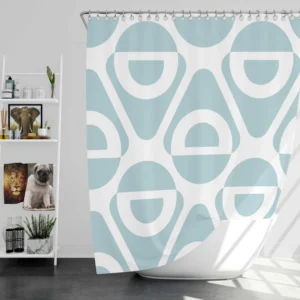 Vintage Geometrics Abstract Design Shower Curtain